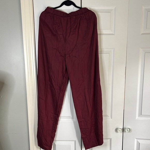 Women's Burgundy Pants - Picture 4 of 7